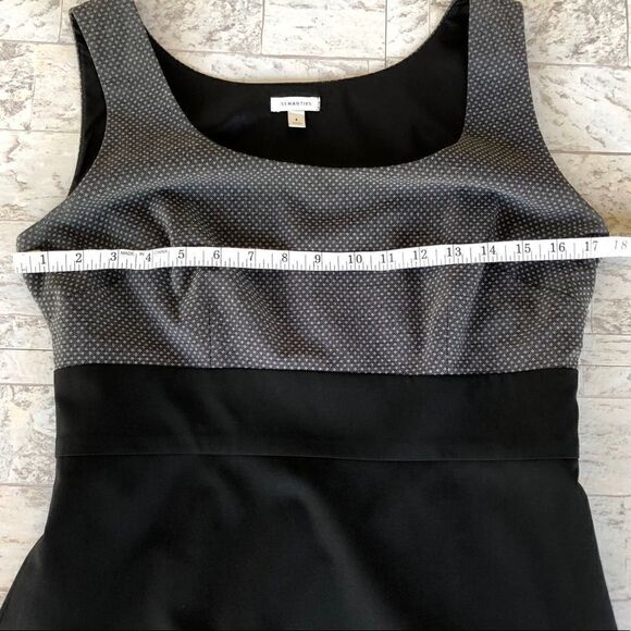 Semantiks Black Polka Dot Sleeveless Cocktail Dress Size 6 - Picture 10 of 16